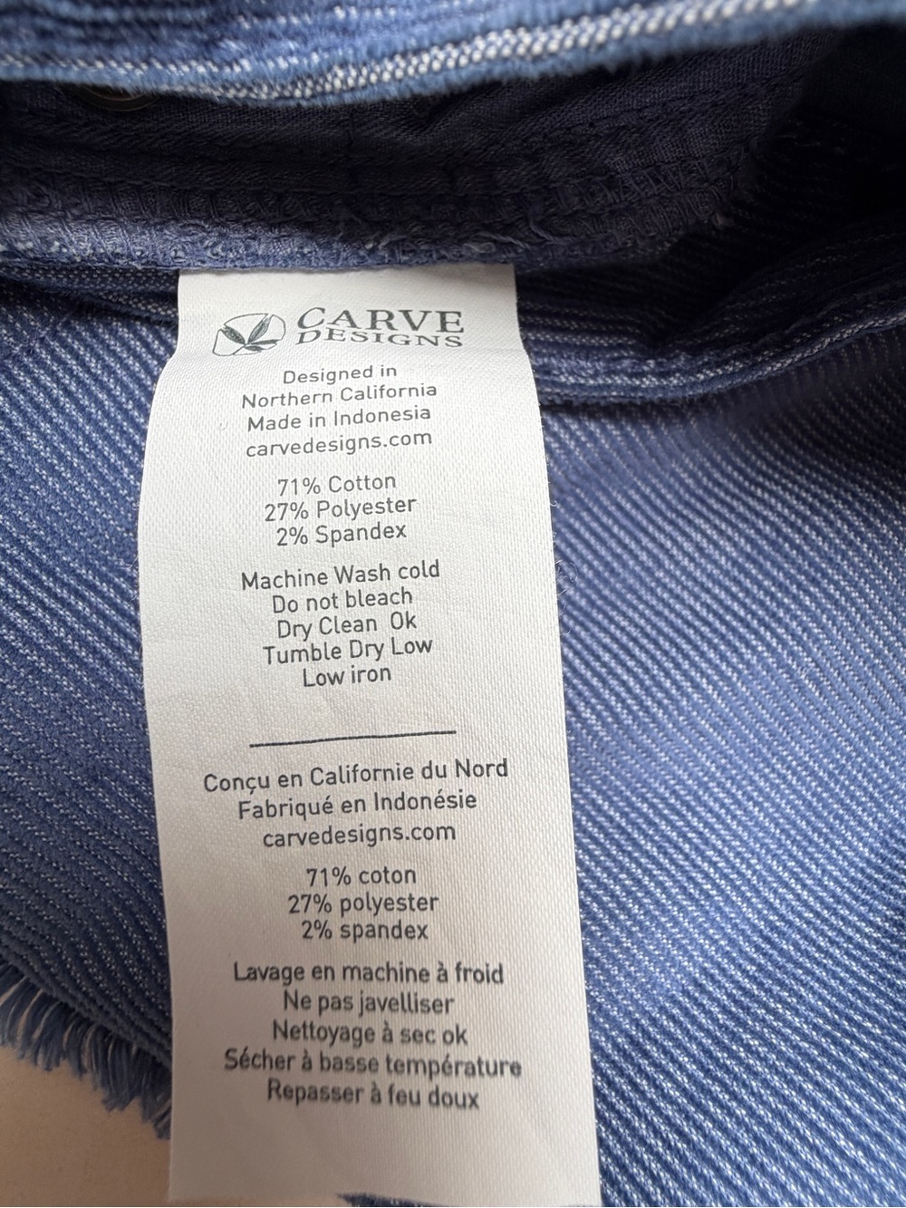 Carve Designs Oahu 4" Corduroy Shorts Size 8 Pacifica Blue Excellent Condition - Picture 11 of 11